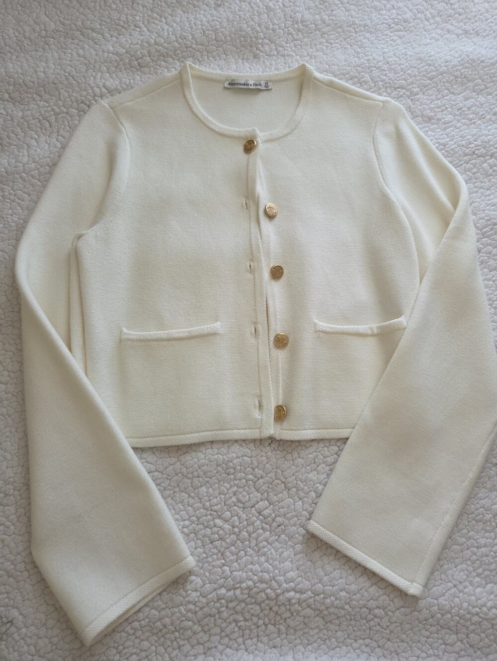 Abercrombie Gold Button Cardigan XS